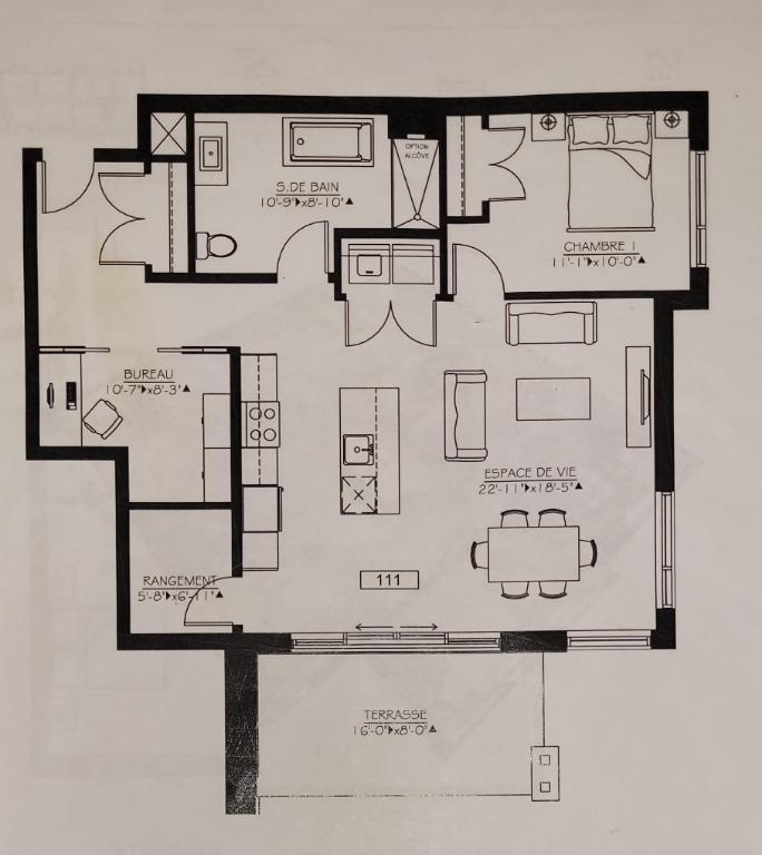 Condo Neuf- Grand 3-1/2 avec un bureau fermé