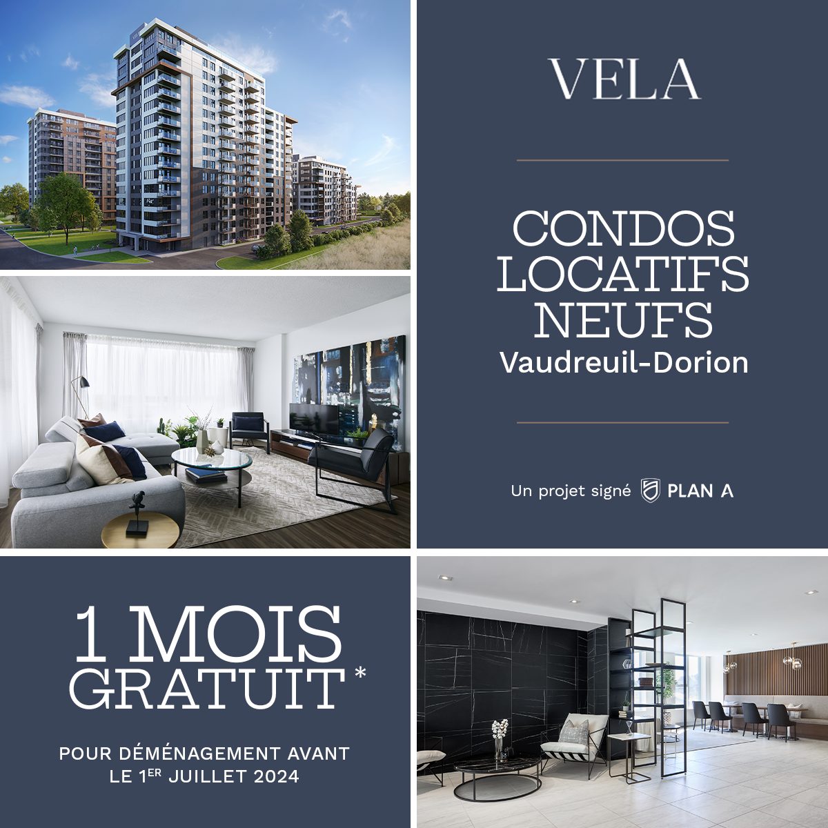 Vaudreuil-Dorion – Condo neuf 4 1/2 à louer près de la Gare