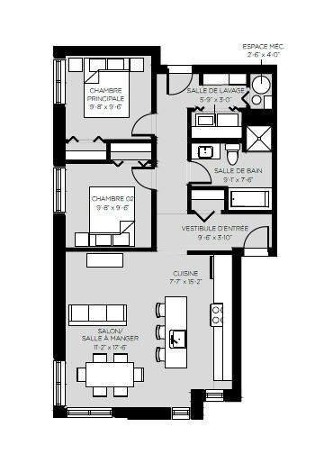 Appartement de 2 chambres à louer à Lavaltrie