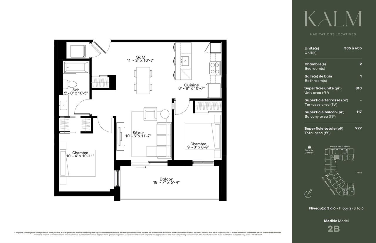 Candiac – Le Kalm, votre habitation locative 2 chambres dès cet hiver