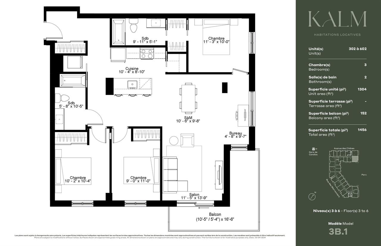 Candiac – Le Kalm, votre habitation locative 3 chambres dès cet hiver