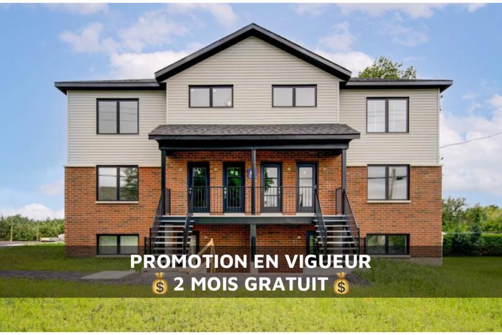 **PROMO 2 mois gratuits!**Beau 41/2 neuf, vue sur un Verger, internet inclus ! LIBRE IMMÉDIATEMENT