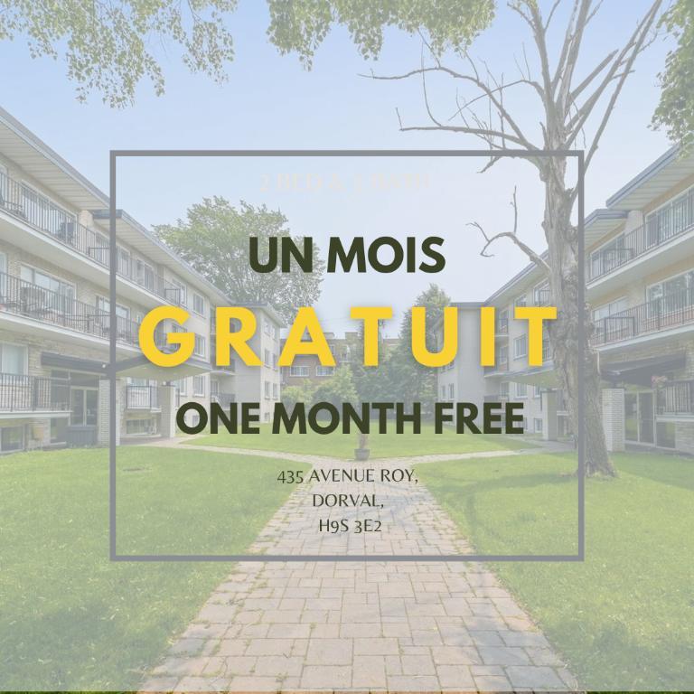 UN MOIS GRATUIT I Unité 2 chambres ENTIÈREMENT RÉNOVÉE à louer