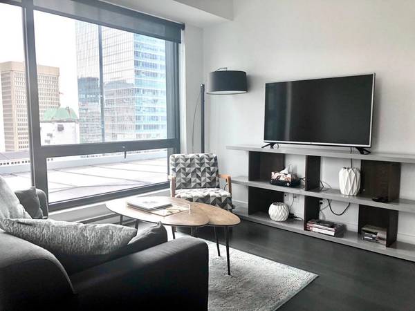 Montreal Furnished Condo Rental-2 Bed 2 Bath, Balcony, Smart Floorplan