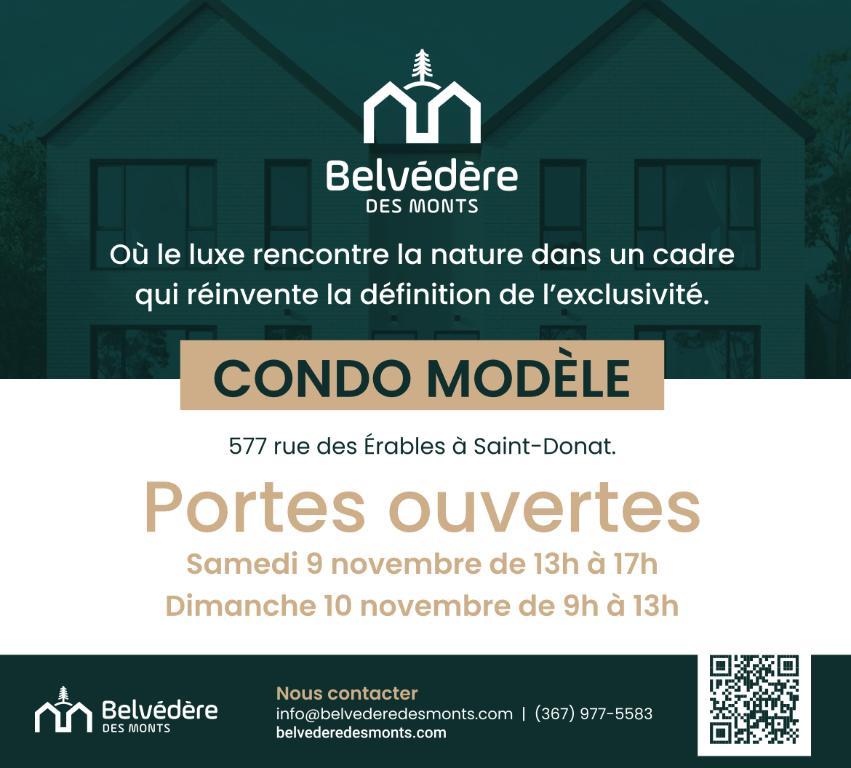 Condo à Louer - Portes ouvertes ce weekend