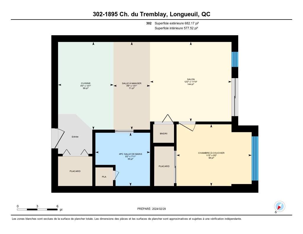 1 CH - 1 SDB - Longueuil - $1,495 /mo