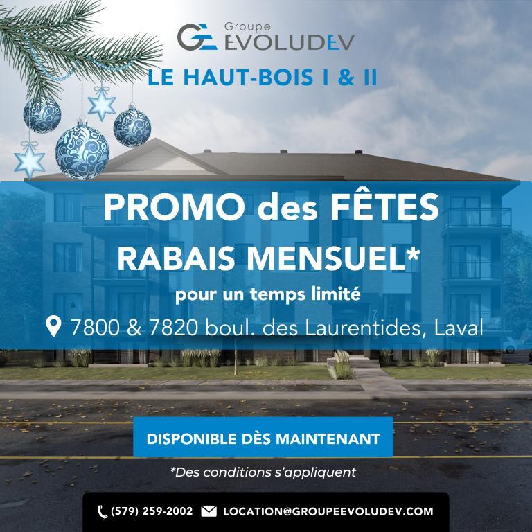 Le Haut-Bois I & II | Logements 4 1/2 neufs à louer, Laval