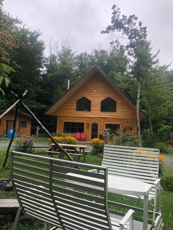 chalet à louer en bois rond