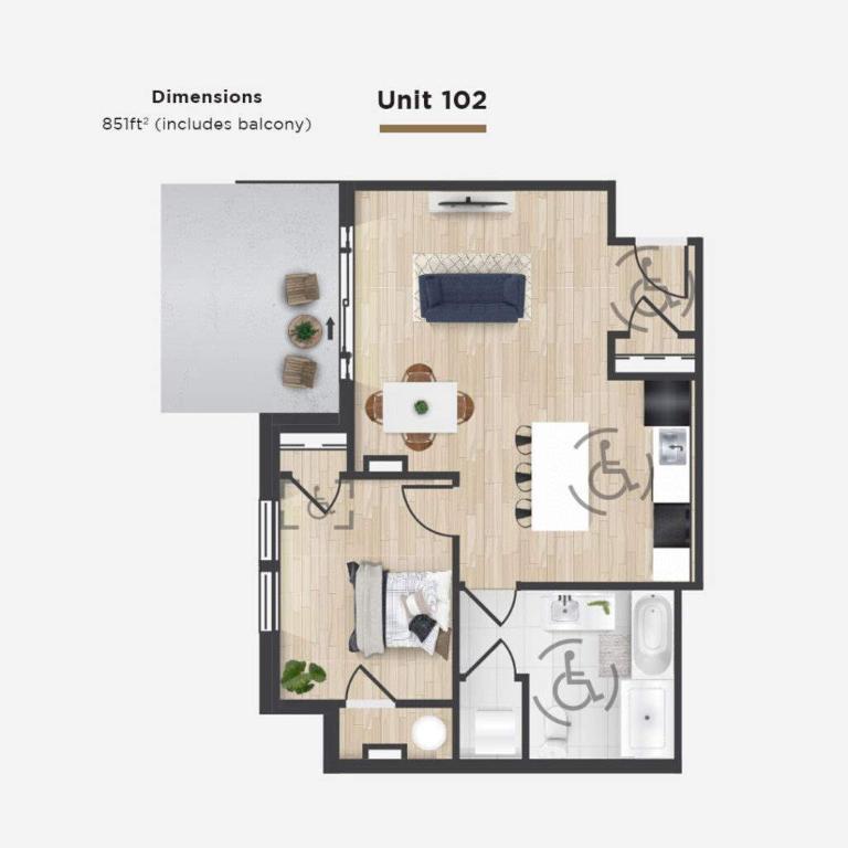 1 CH - 1 SDB - Gatineau - $2,030 /mo