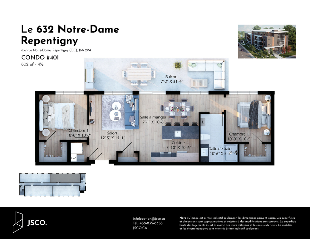 4½|Vue Sur Le Fleuve |Garage | Ascenseur