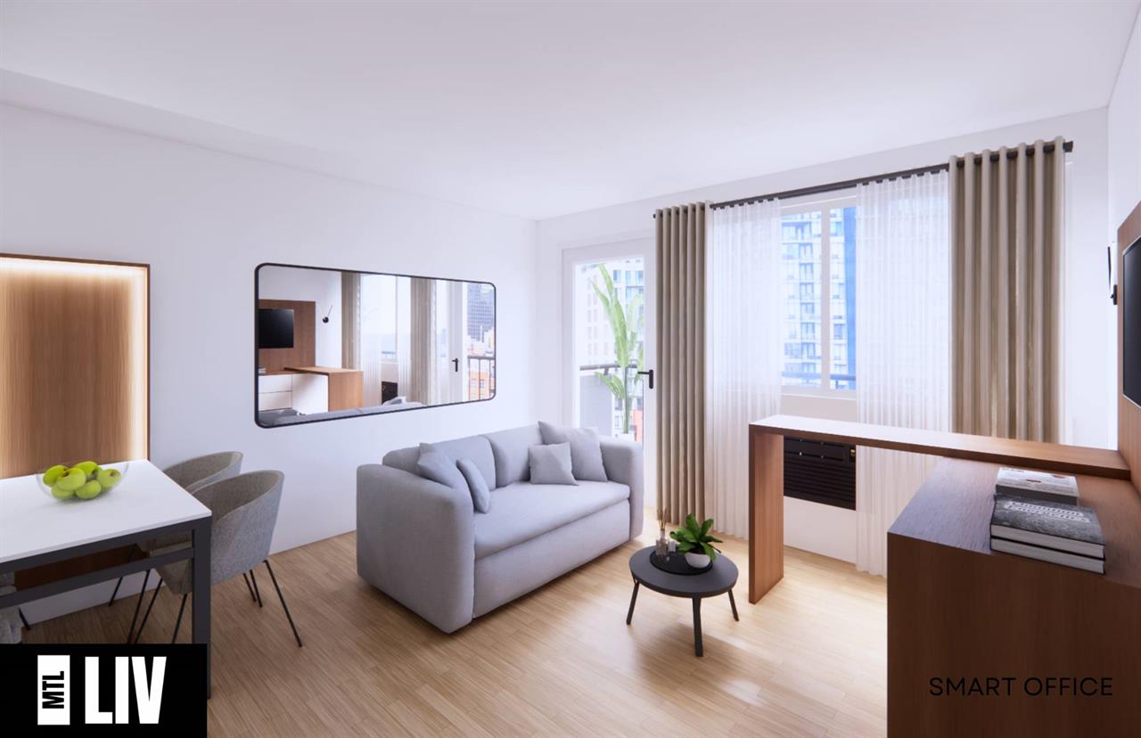 Appartement Une Chambre - Montréal Centre-Ville, Meublé