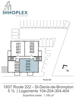 5 rooms apartment of 109m² in Saint-Denis-de-Brompton
