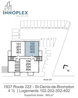 4 rooms apartment of 92 m² in Saint-Denis-de-Brompton