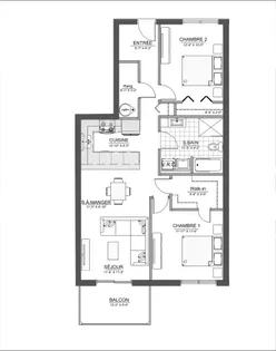 4 rooms apartment of 91 m² in Sherbrooke