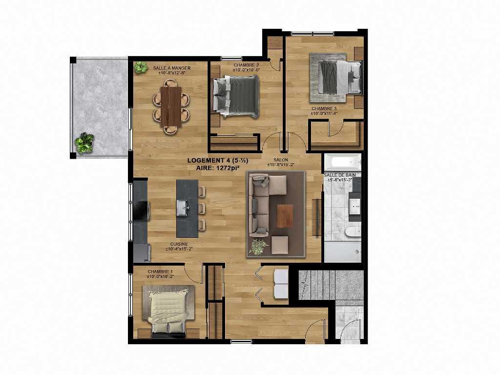 5 1/2 avec 2 garages