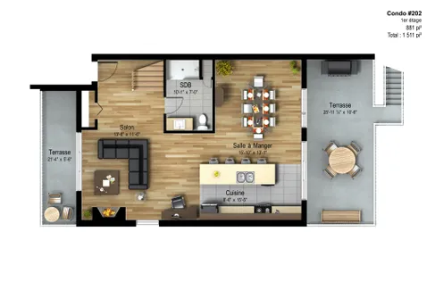 4 rooms apartment of 140m² in Blainville