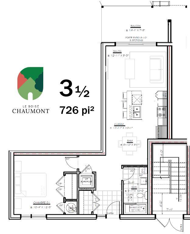 4½ neuf avec garage à louer, Bellefeuille, Saint-Jérôme