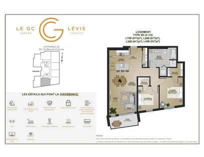 4 rooms apartment of 118m² in Lévis