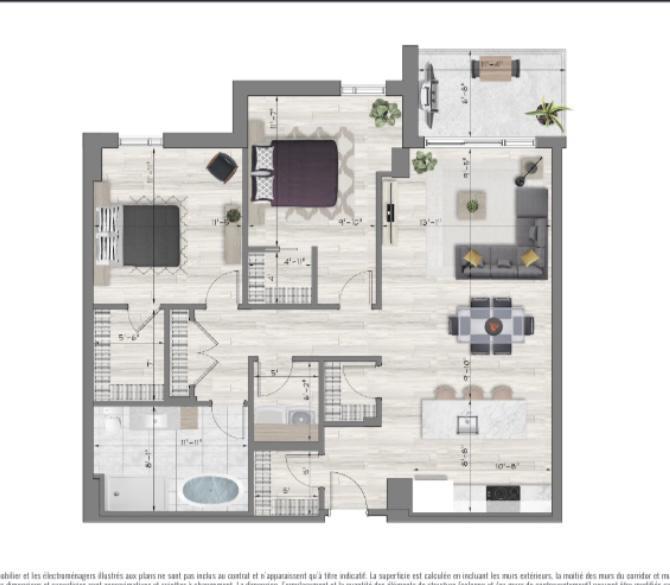 Condo Loges St-Nicolas 4 1/2 _ remise argent 1800$*