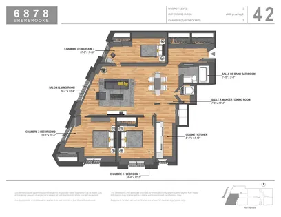 5 rooms apartment of 91 m² in Montreal