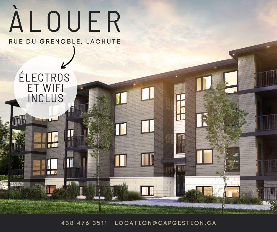 MOIS GRATUIT - LACHUTE 5½ SEMI-MEUBLÉ À LOUER - 1ER JUILLET
