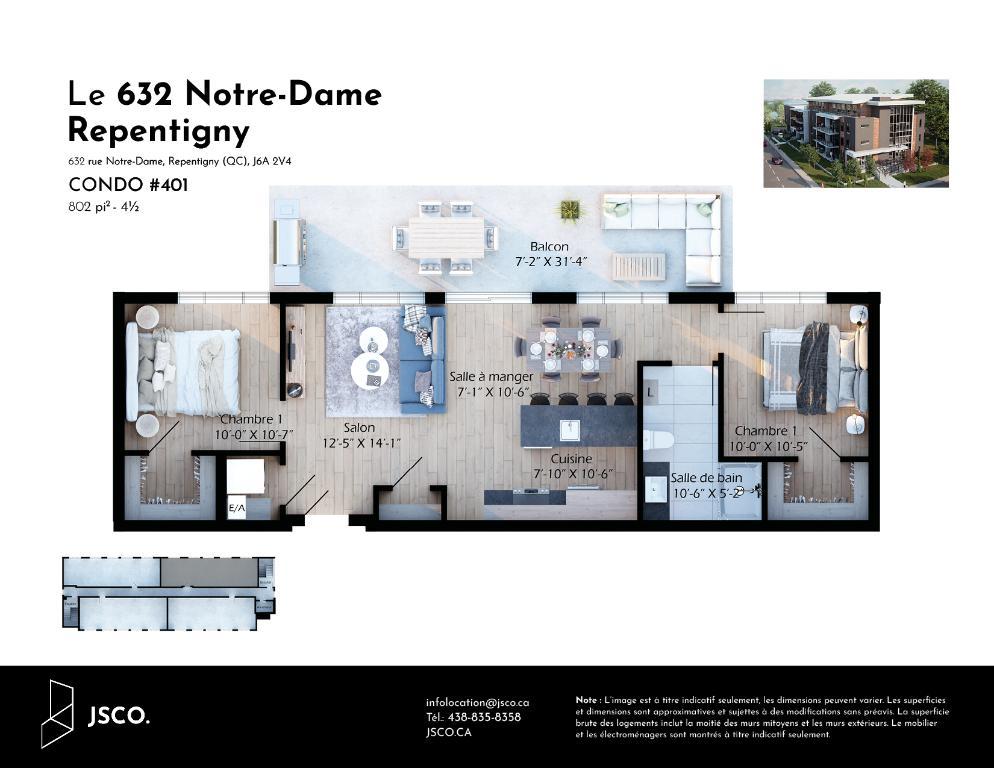 632 Notre-Dame Repentigny | 4½ à louer | Penthouse | VUE SUR LE FLEUVE | INTERNET | ASCENSEUR | STATIONNEMENT EXTÉRIEUR | EAU CHAUDE | JUILLET 2025