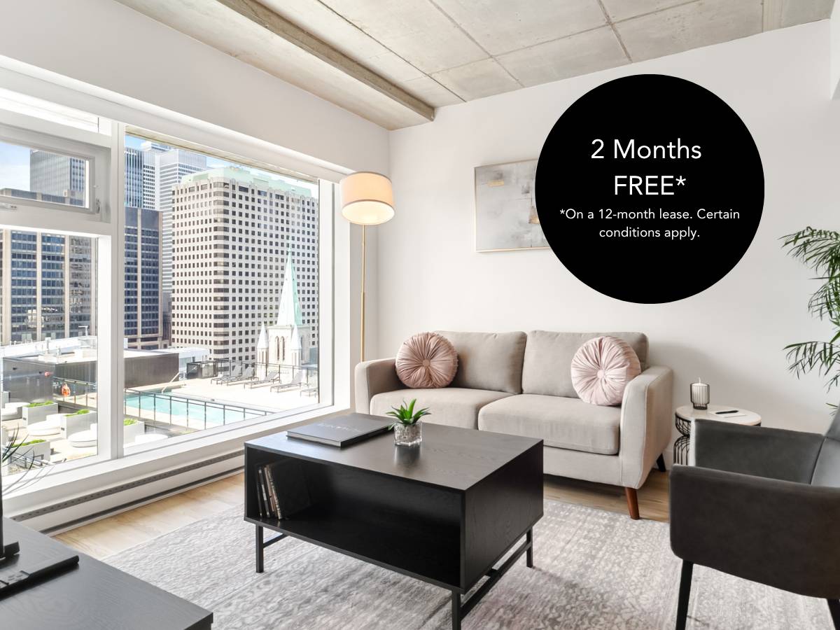 2 Bedrooms - 1020 De Bleury Street, Montréal