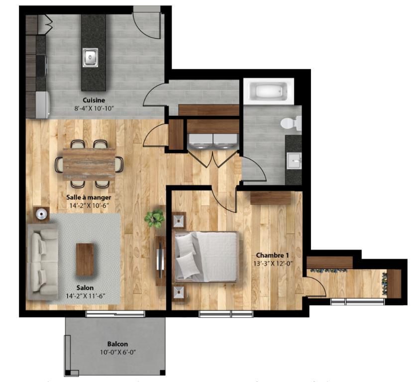Condo locatif - Saint-Sauveur - 3-1/2
