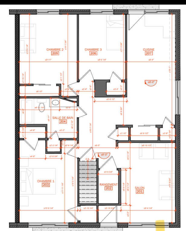 5 ½ Rénové à Anjou ( Haut De Duplex)