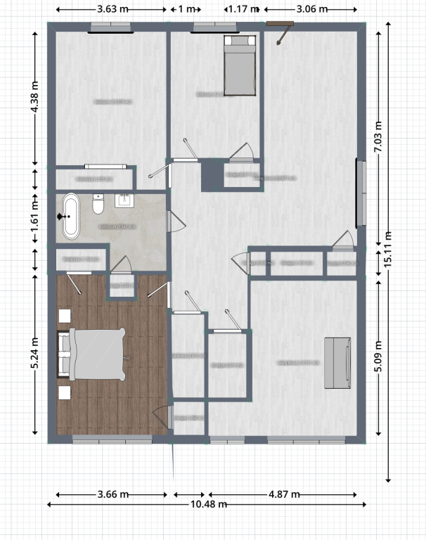 5 ½ Rénové à Anjou ( Haut De Duplex)