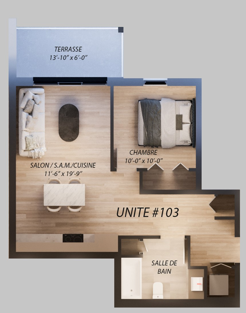 Logement 2 Ch. Neuf - Tout Inclus