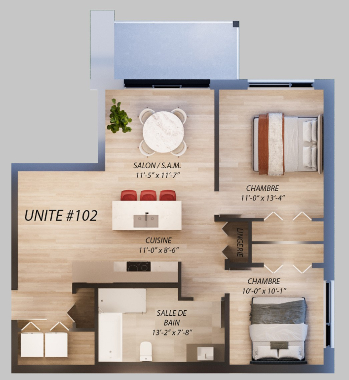 Logement Neuf - 2 Ch. - Tout Inclus