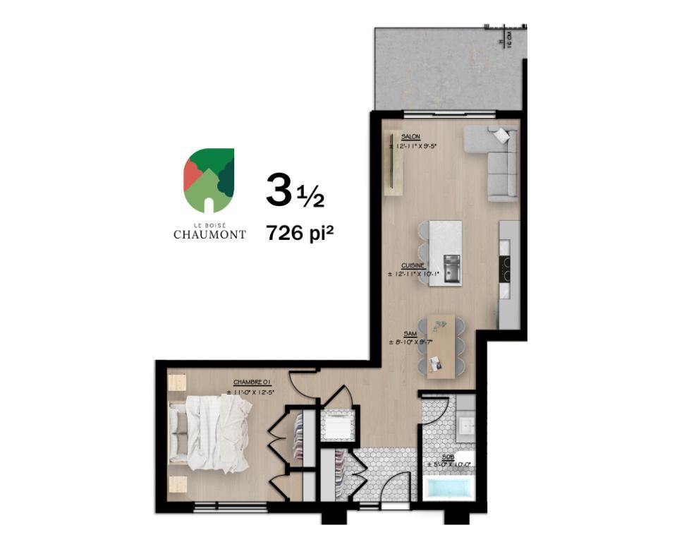 3½ neuf à louer, Bellefeuille, Saint-Jérôme, DÉCEMBRE