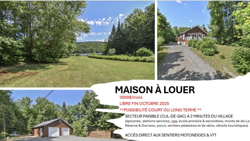 maison à louer -court ou long terme