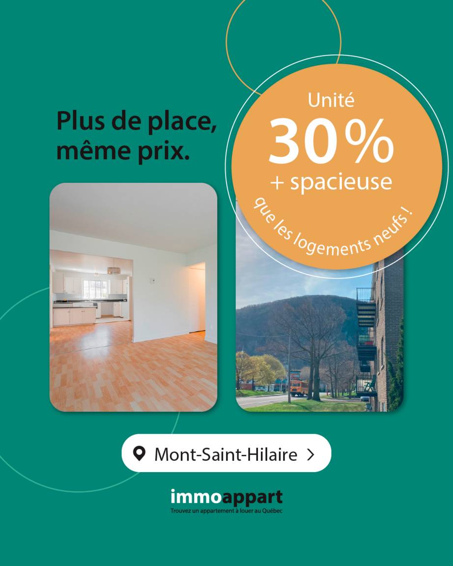 3 1/2 - 305 Rue Pineault, Mont-St-Hilaire
