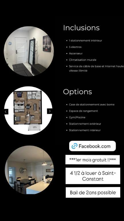 **URGENT** 1ER MOIS GRATUIT AOÛT 2025 ,Grand Condo 4 1/2 à louer avec 5 Électro