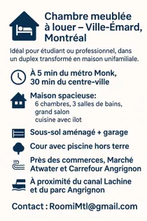 1 room of 32m² in Montreal