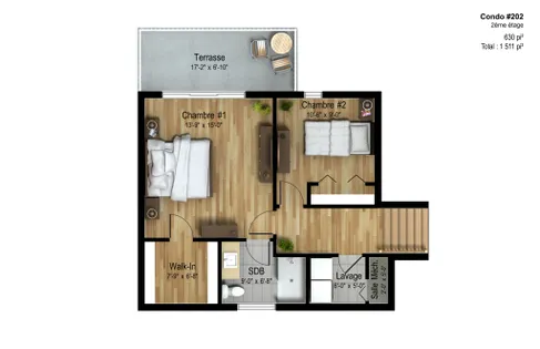 4 rooms apartment of 140m² in Blainville