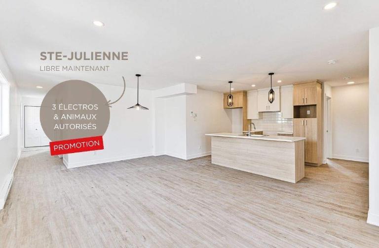 PROMOTION - APPARTEMENT 4½ À LOUER - STE-JULIENNE