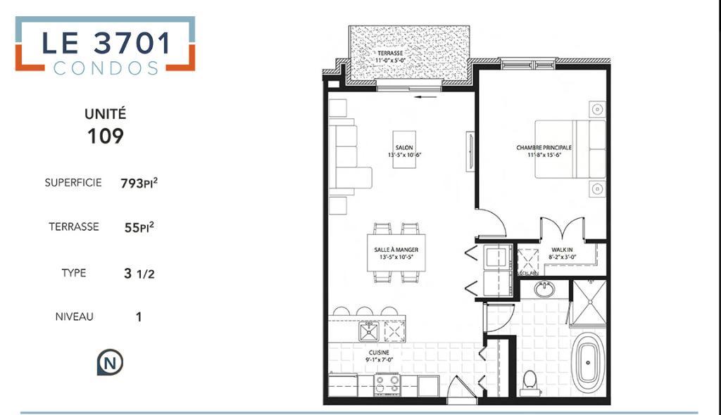 Condo 3 1/2 2018 - Longueuil