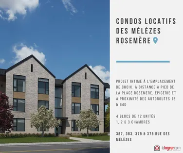 5 rooms apartment of 92m² in Rosemère