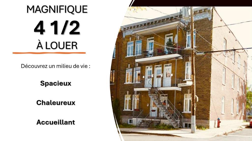 ! MAGNIFIQUE 4 1/2 À LOUER !