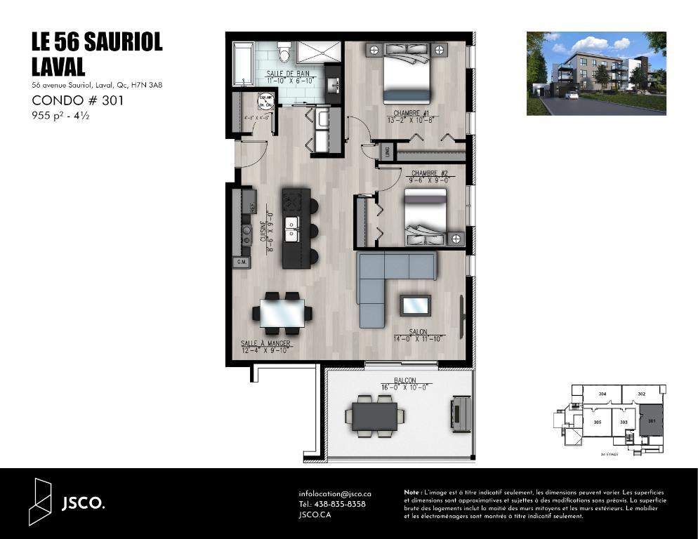 APPARTEMENT À LOUER À LAVAL | 4½ | GARAGE | 5 électroménagers | ASCENSEUR | INTERNET | RANGEMENT | 1er janvier 2026