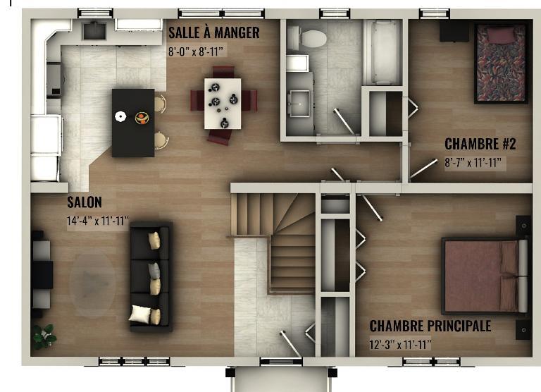 À louer – Superbe 4 ½ neuf au sous-sol à Saint-Donat