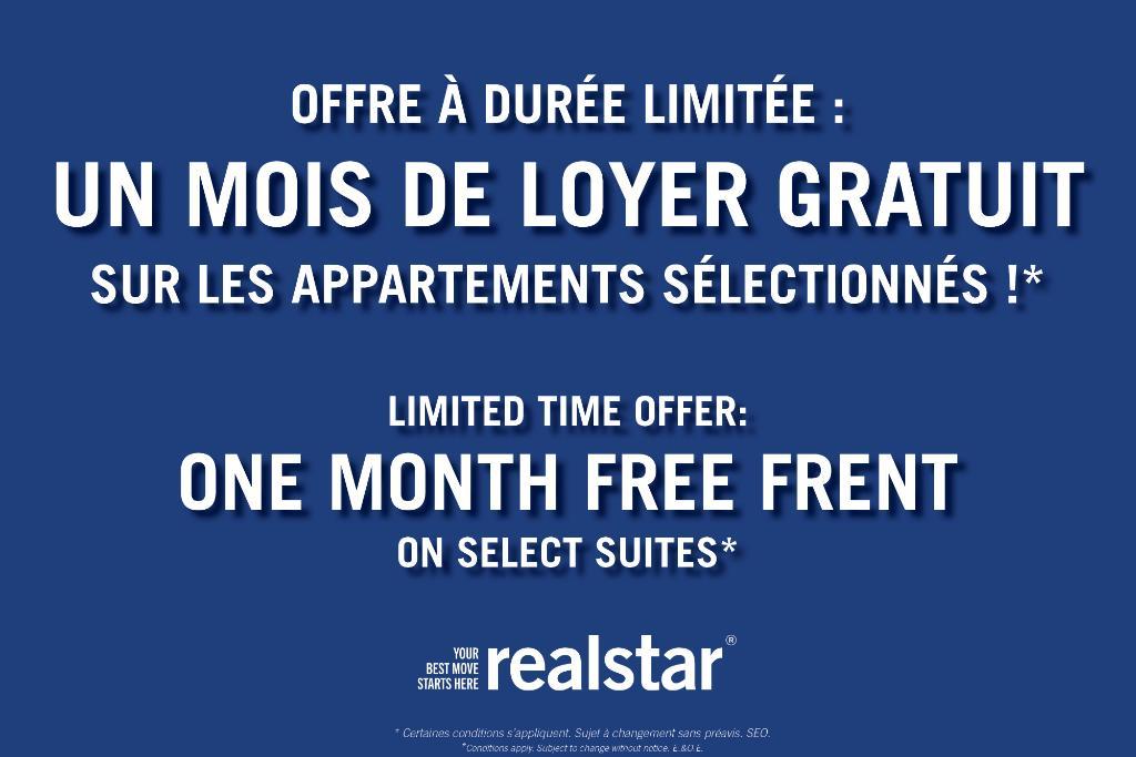 Appartements à 2 chambres (4 1/2) + 1,5 Salles de Bain | Style condo à Brossard