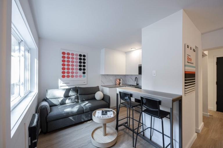 Appartement Une Chambre - Montréal Centre-Ville, Meublé