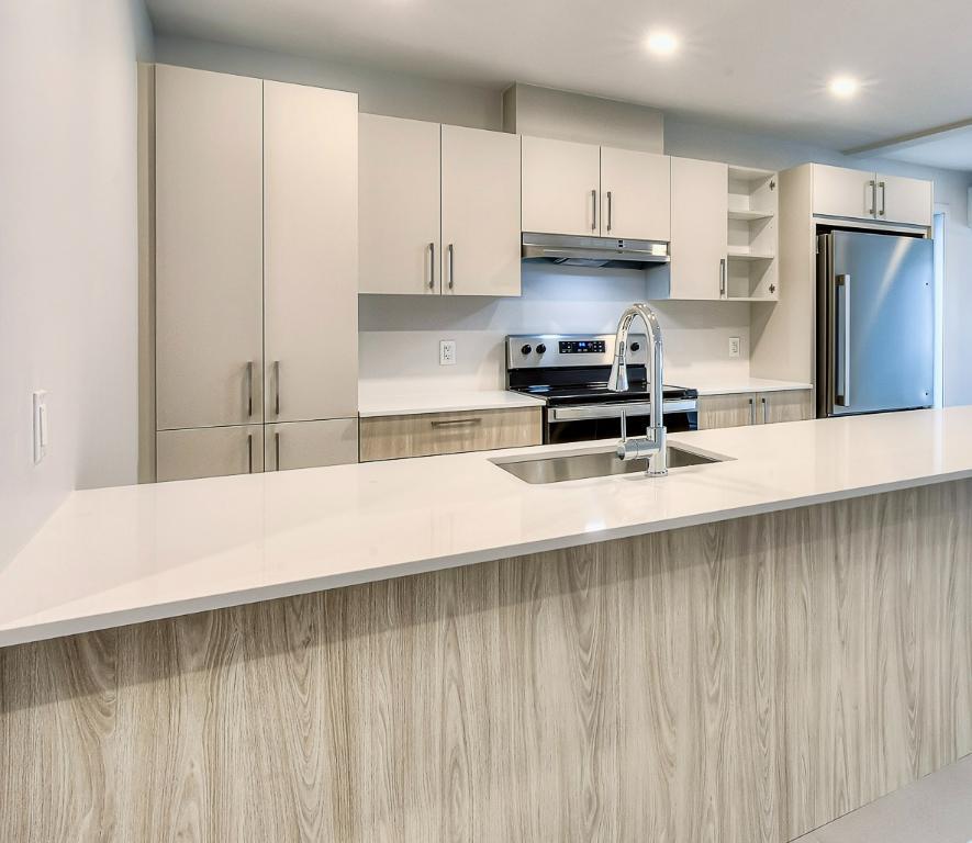 CONDO 5 1\2 FLAMBANT NEUF + 5 ÉLECTRO INCLUS + GRAND BALCON + STATIONNEMENT