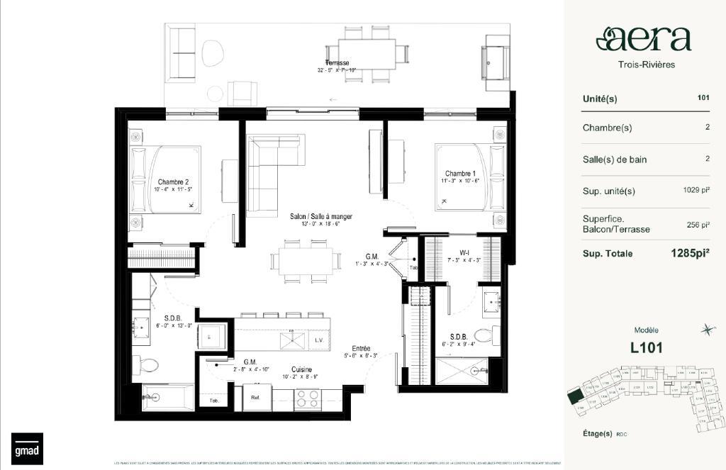 Aera Trois-Rivières | Condos 4 1/2 d'inspiration hôtelière à louer - appartement / logement