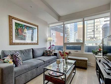 Montreal Furnished Condo Rental - Lux 1 Bed, Den Suite, Rooftop View