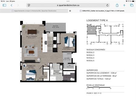 Condo locatif luxueux à louer 50 ans et +